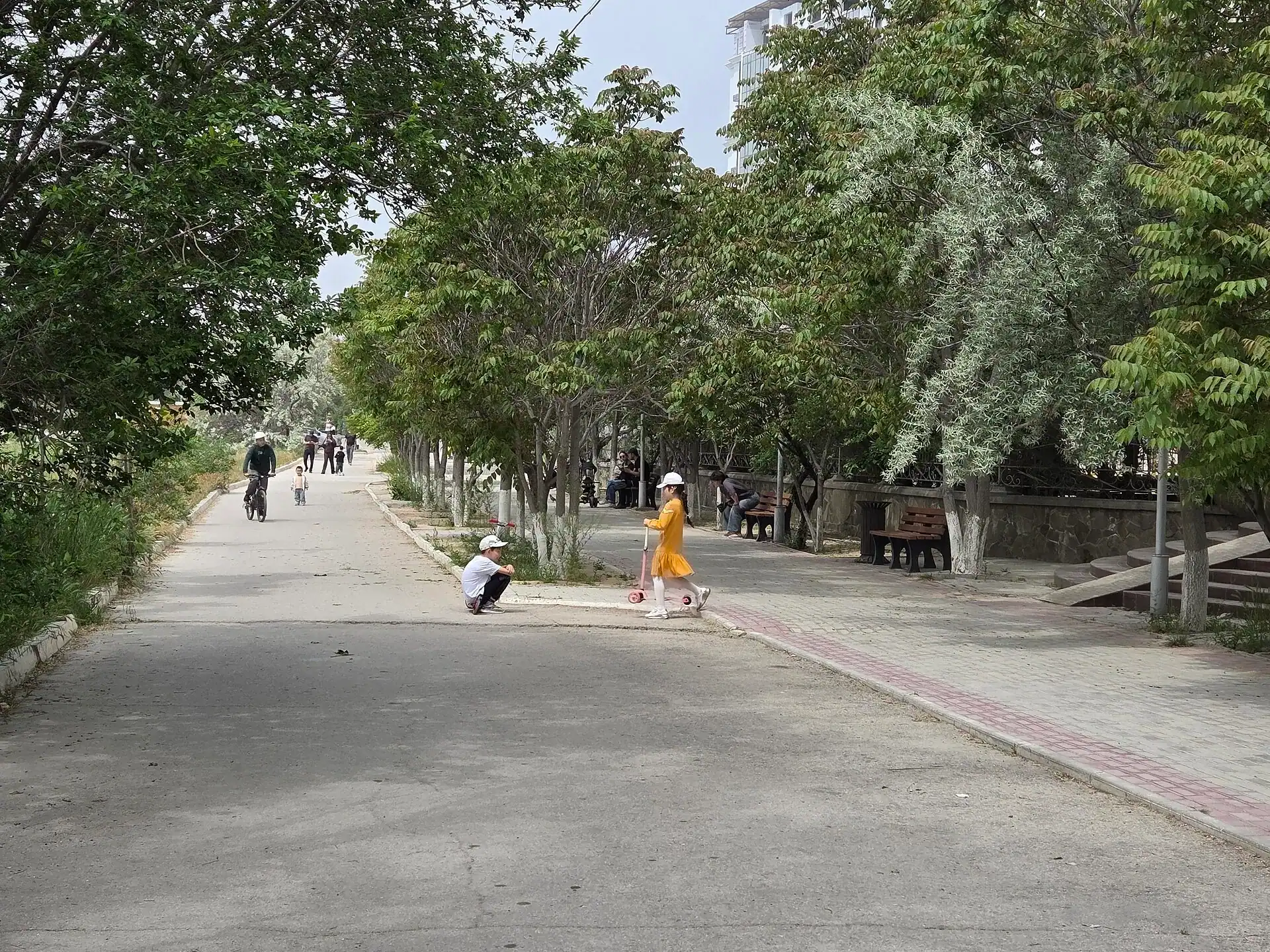 The waterfront promenade along the Caspian Sea at Aktau