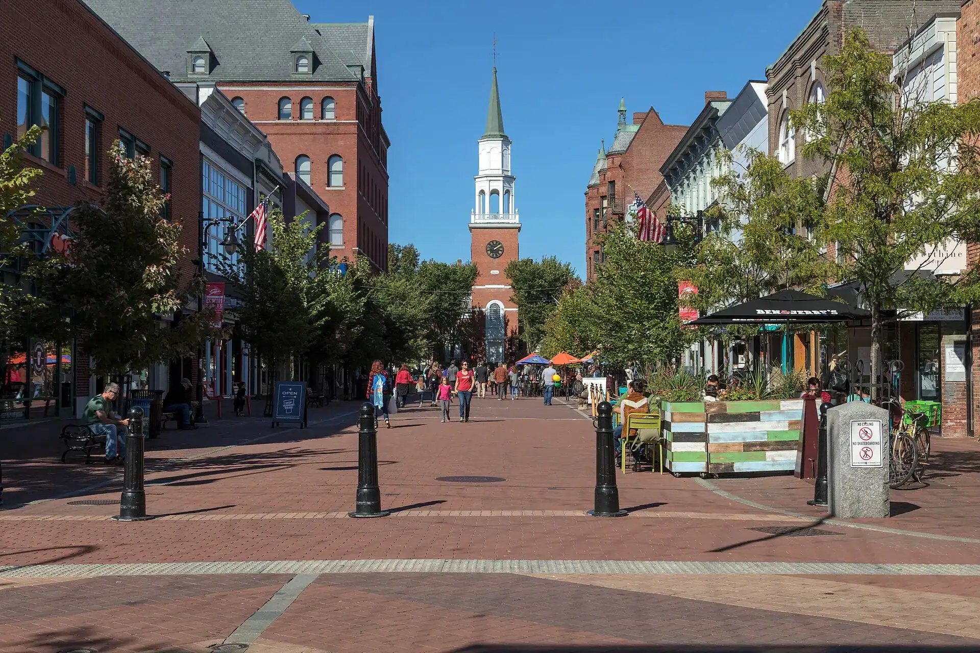 The Church Street Marketplace in Burlington