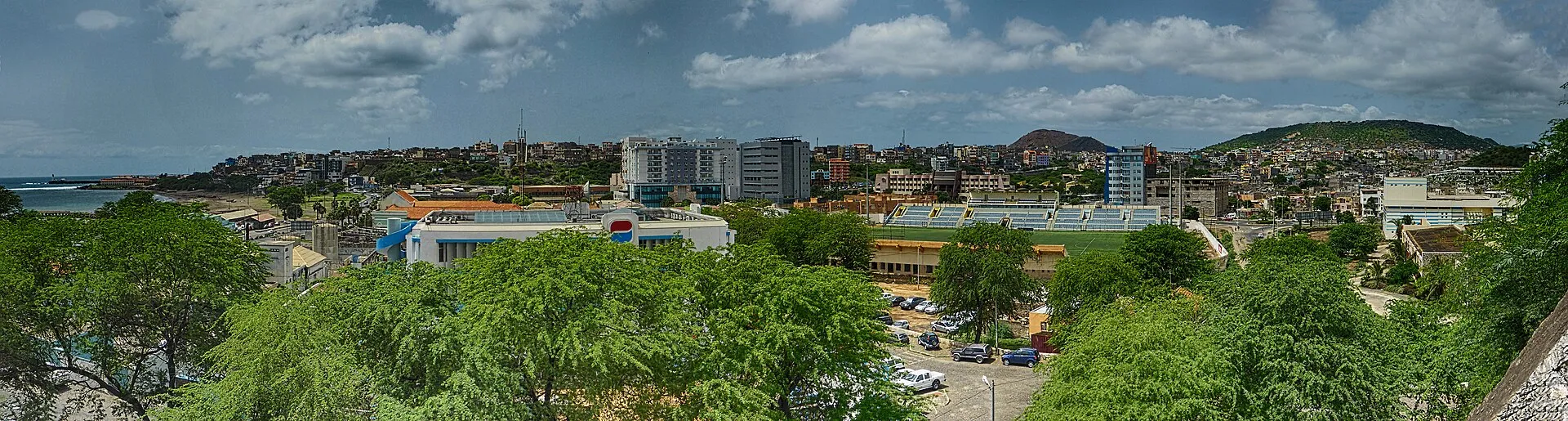 Panoramic view of Praia skyline from the Plateau, Cape Verde