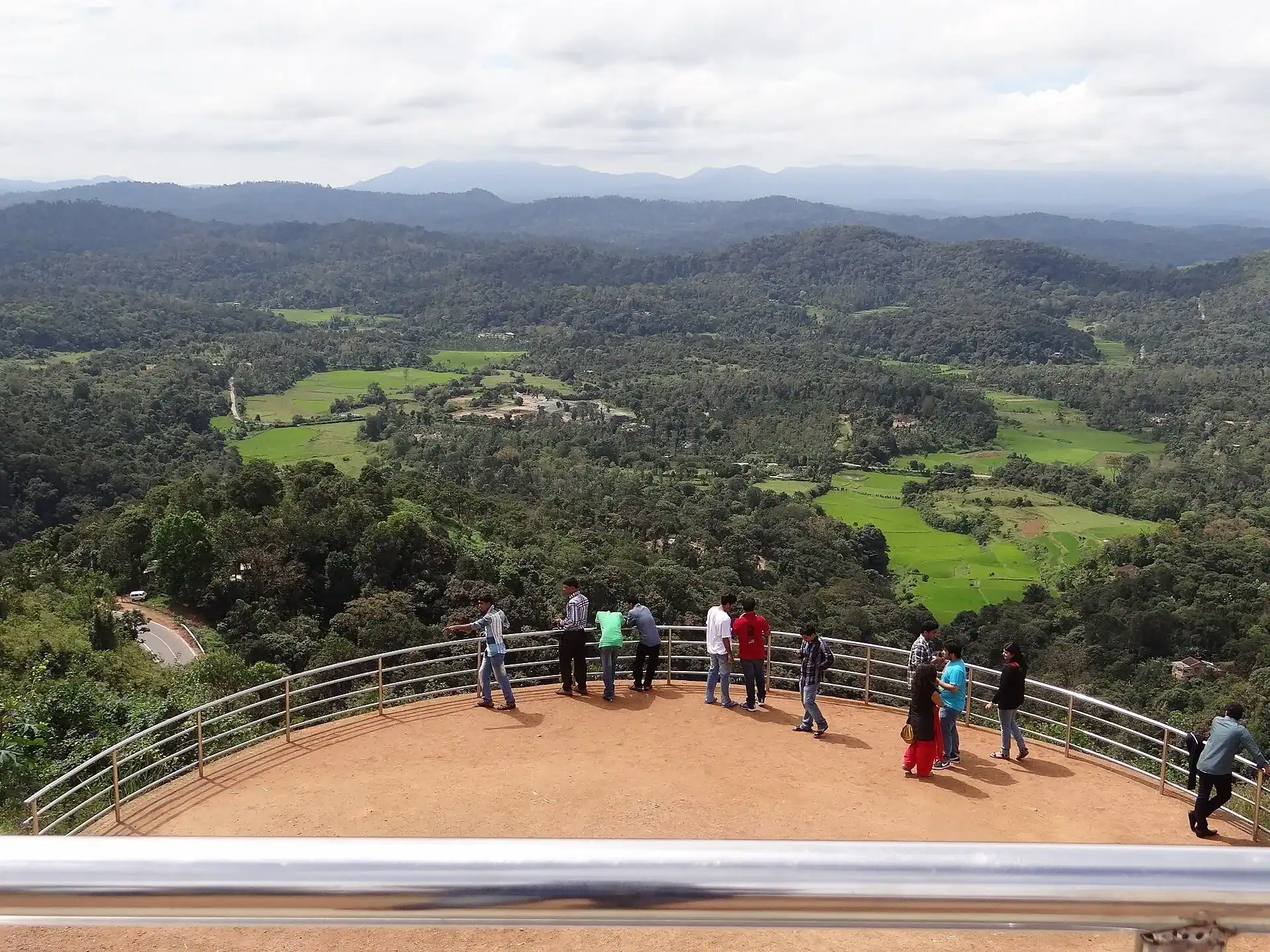 Raja's Seat, the viewpoint over the hills of Coorg