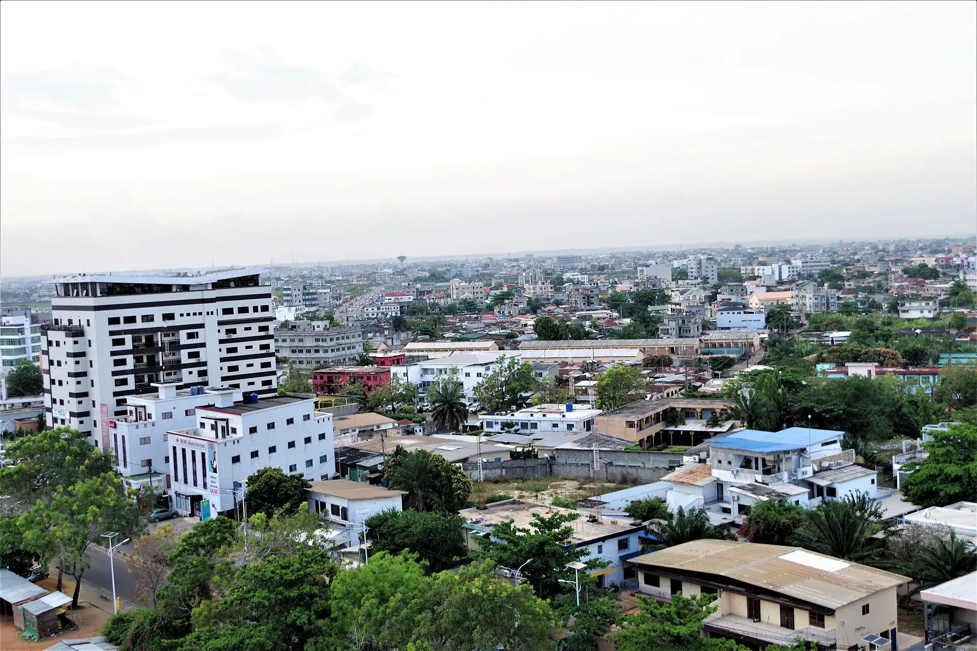 The Cadjehoun quarter of Cotonou from the air