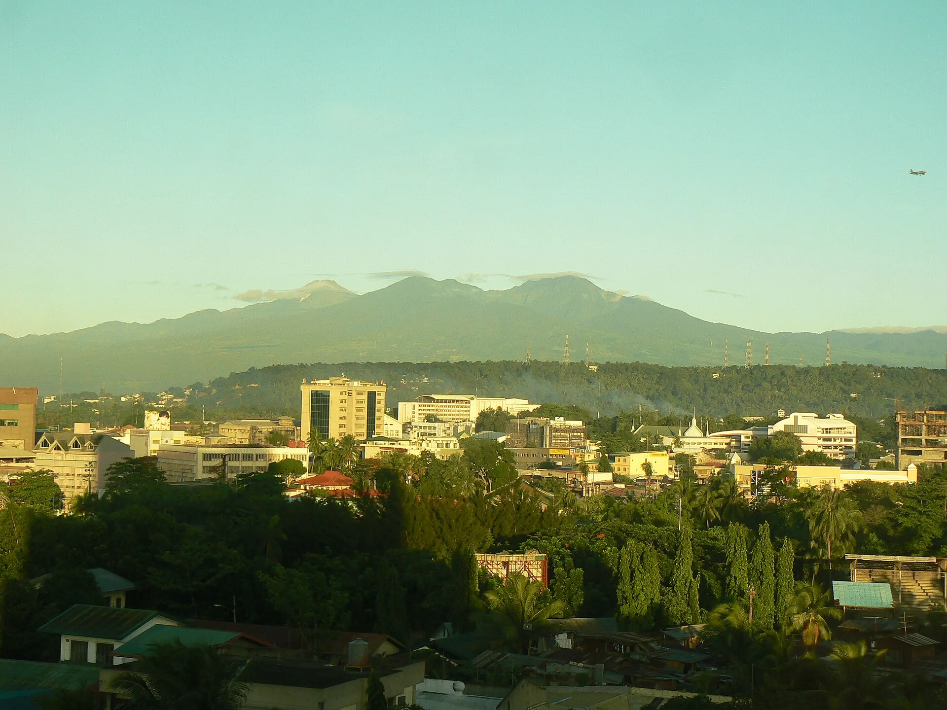 Davao City skyline with Mount Apo in the background