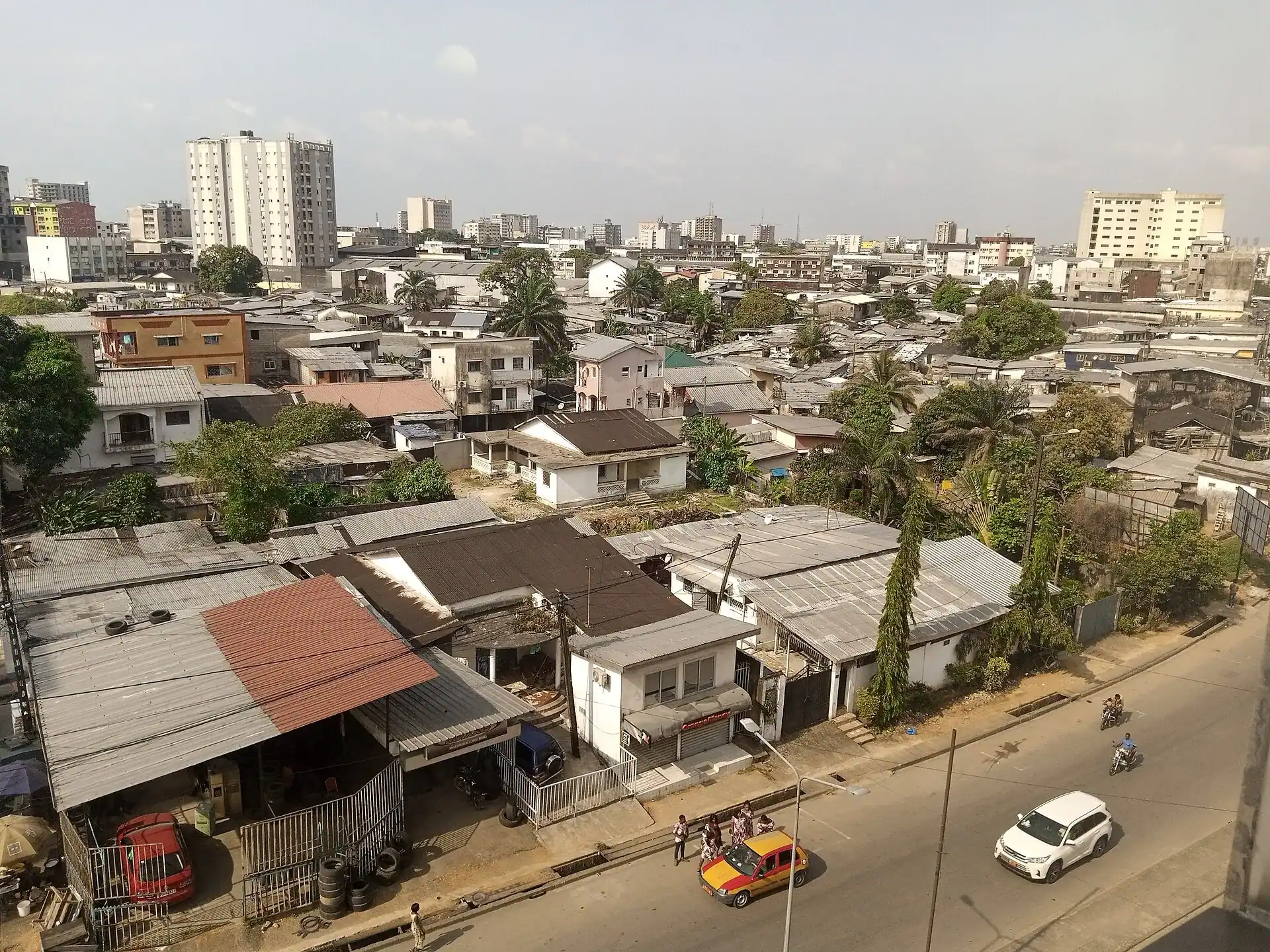 The Bali quarter of Douala from above