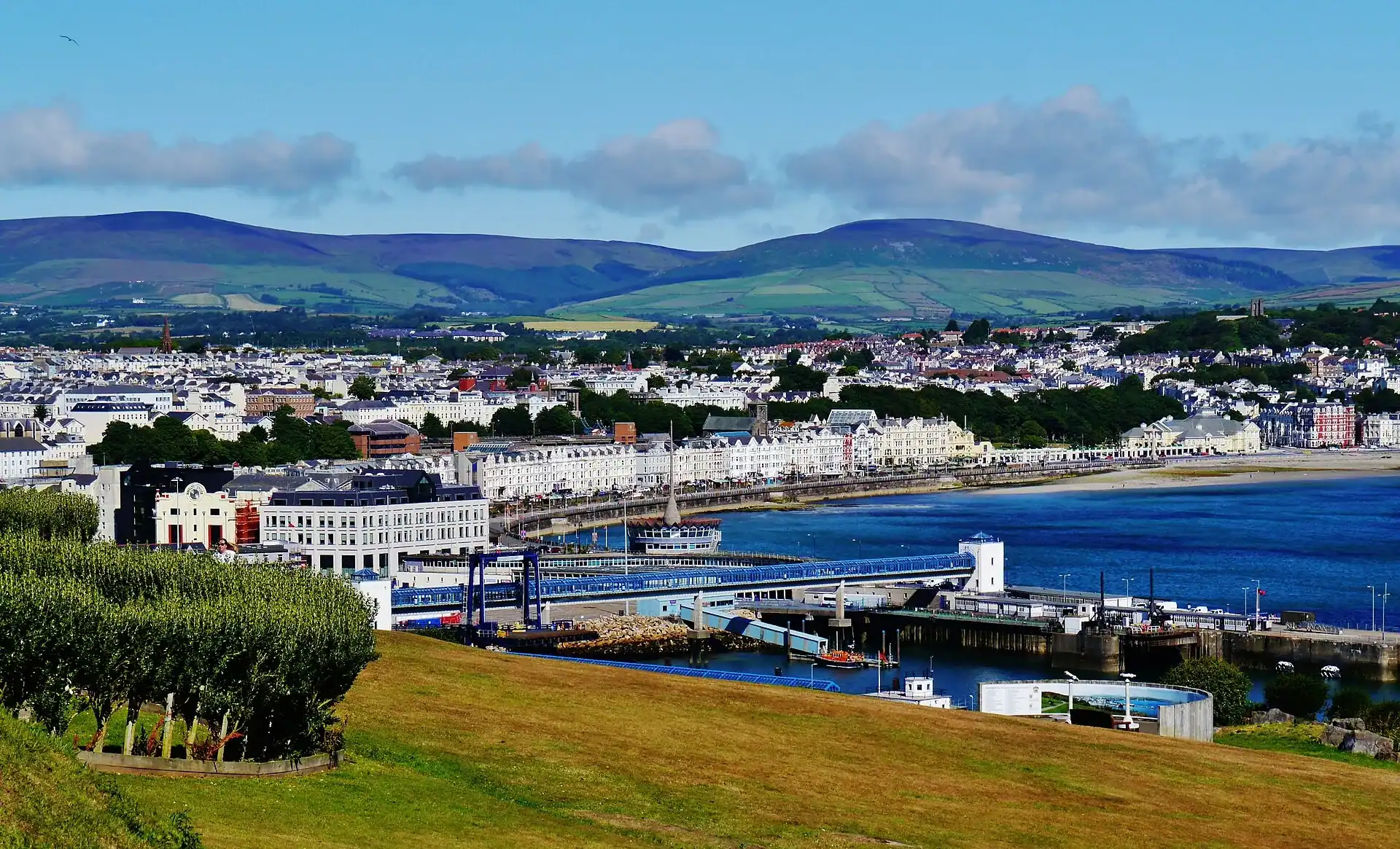 Douglas Bay and its promenade from Douglas Head