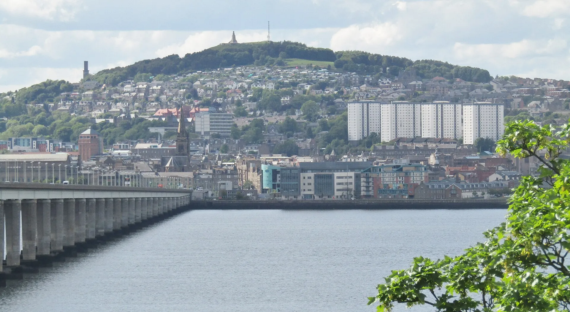 Dundee from the Tay, with the Law rising behind it