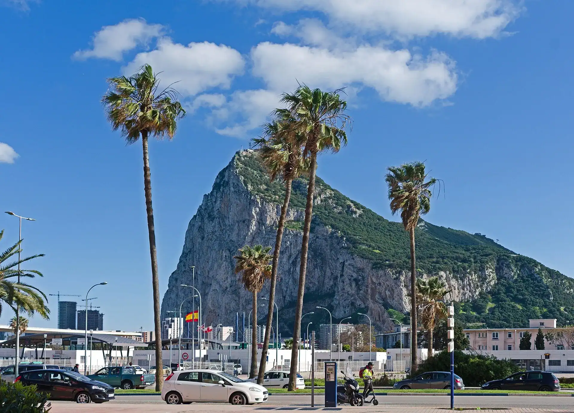 The Rock of Gibraltar from Avenida Principe de Asturias