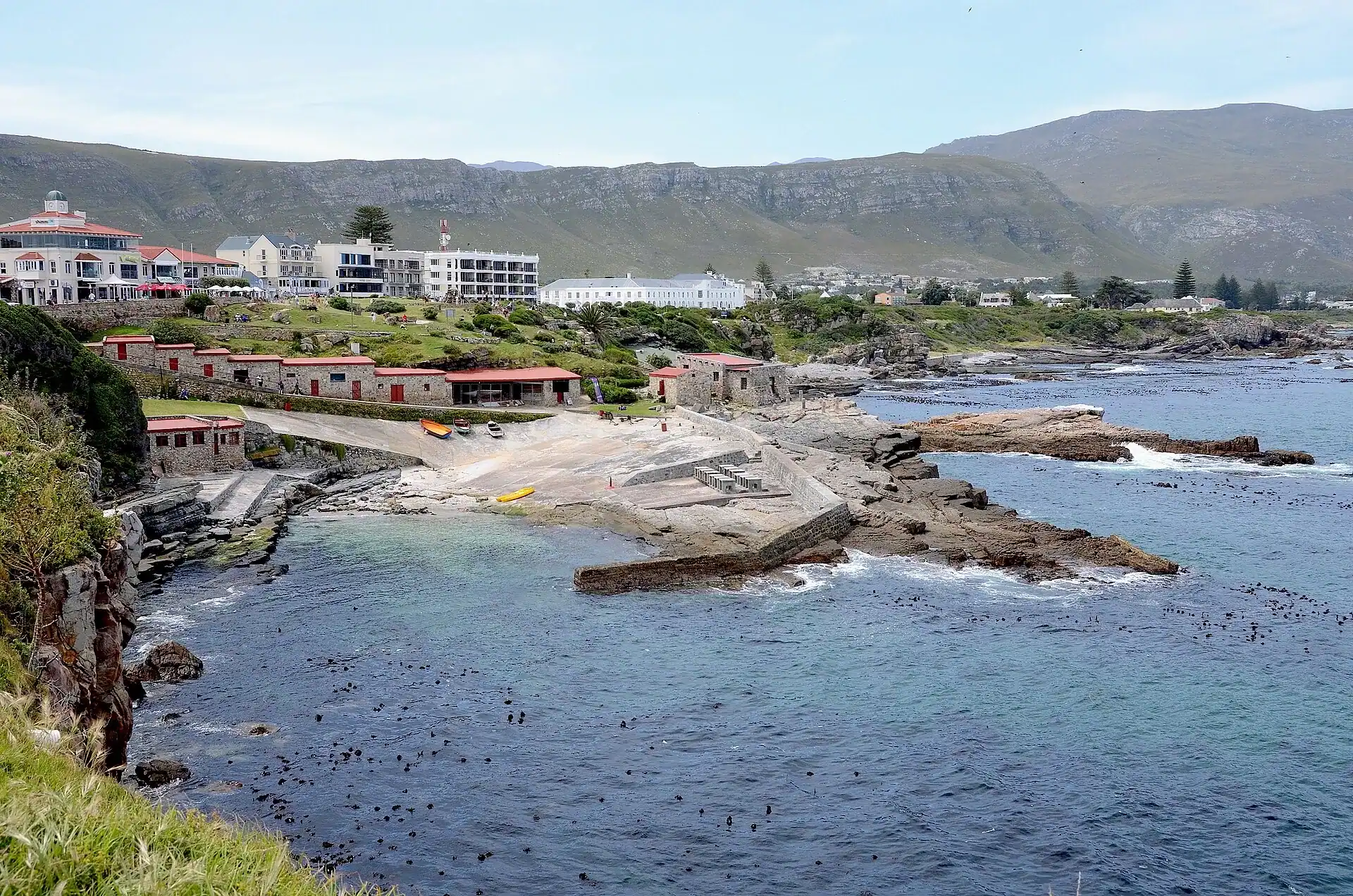 The cliffs and coast at Hermanus
