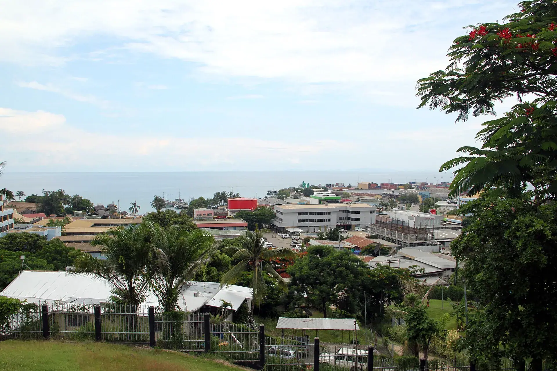 Honiara spread along the north coast of Guadalcanal