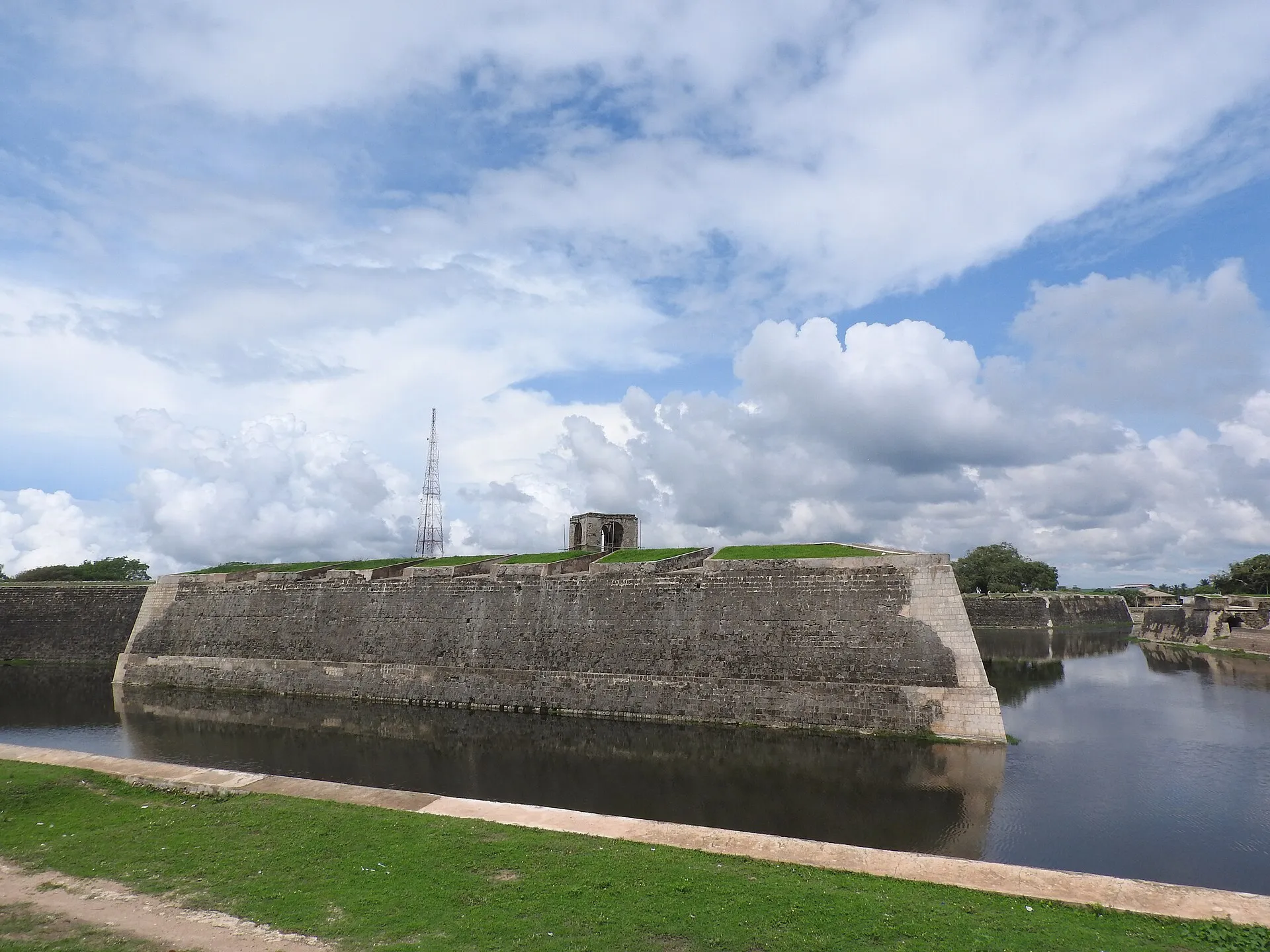 The ramparts and moat of the Dutch fort at Jaffna