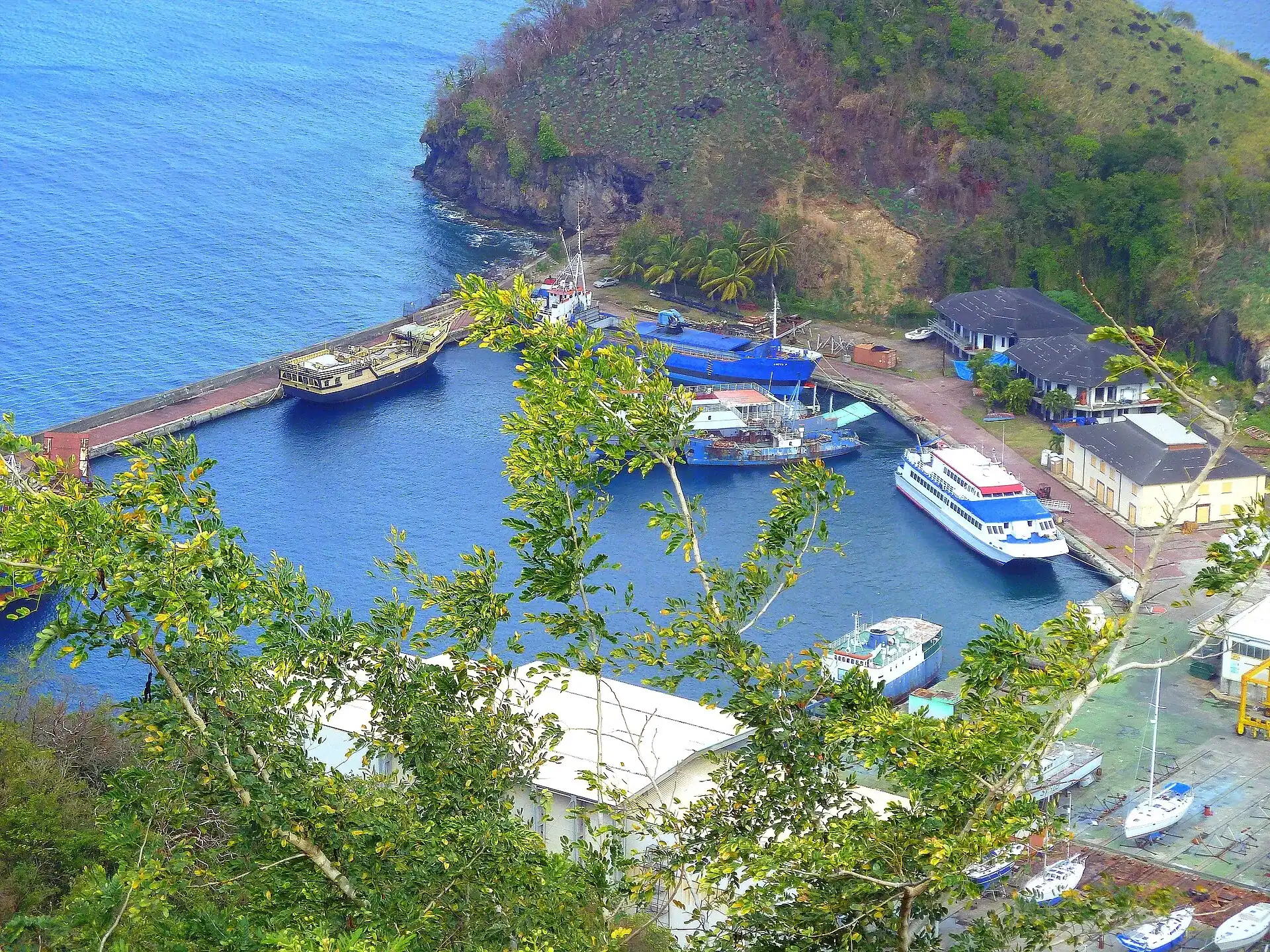 The harbour at Kingstown under its green headland