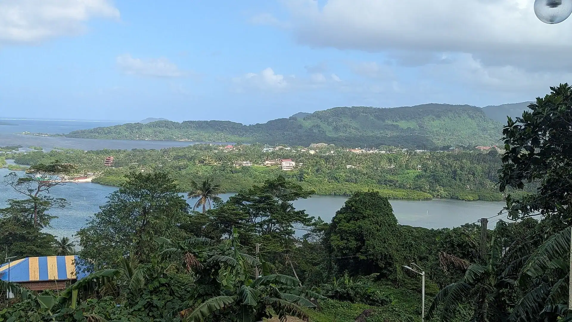 The bay and forested hills around Kolonia on Pohnpei