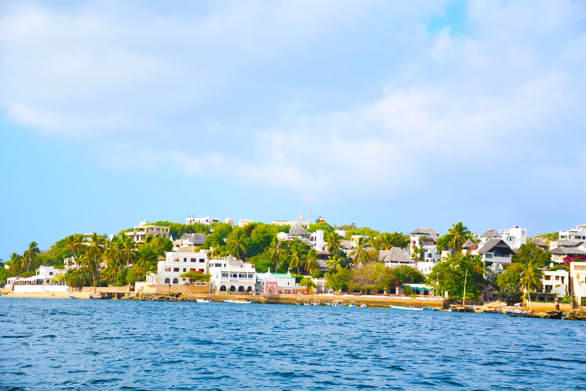 The waterfront of Lamu Old Town, Kenya