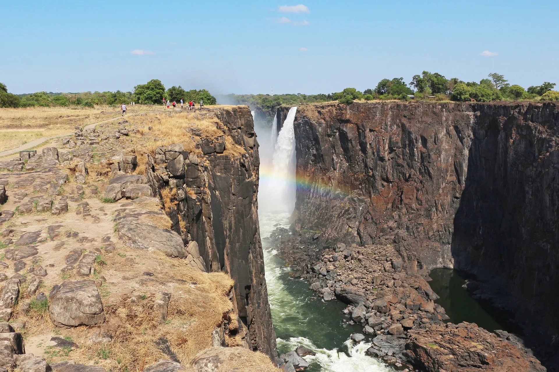 Victoria Falls on the Zambezi near Livingstone, Zambia