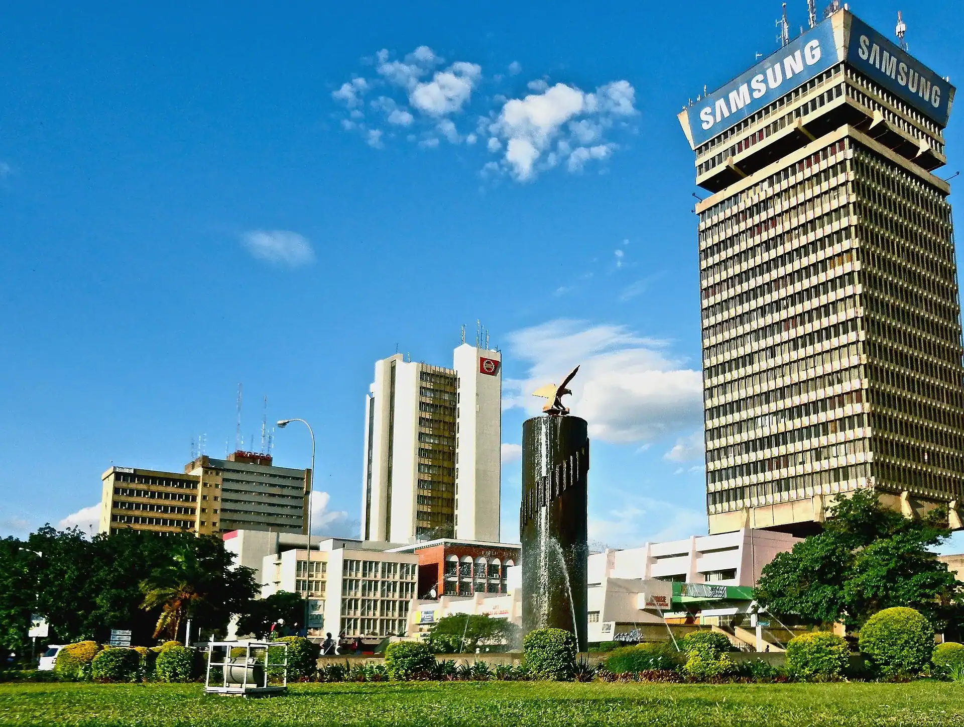 Downtown Lusaka and its tower blocks