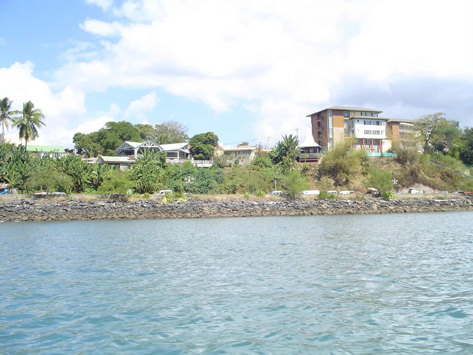 The Mamoudzou waterfront from the Petite-Terre barge