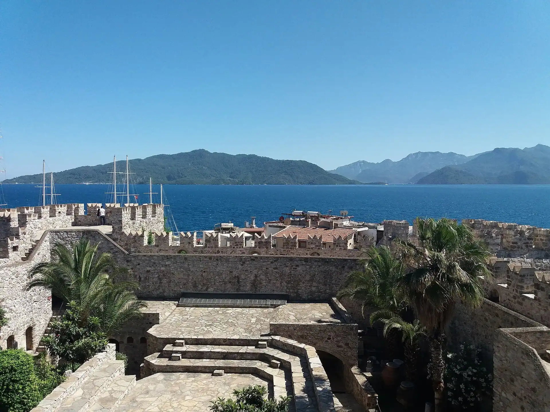 The bay at Marmaris seen from the castle walls