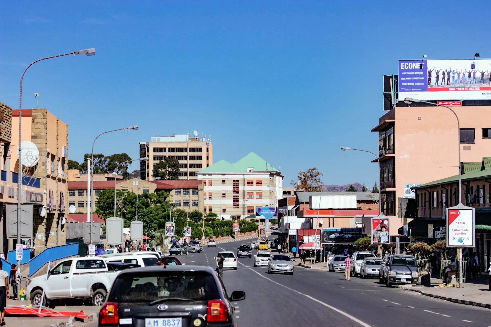 A main street in central Maseru