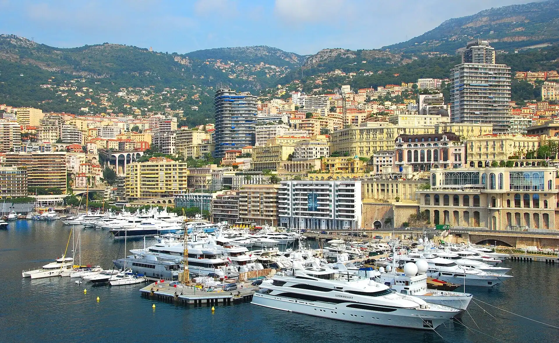 Port Hercule and the Monaco skyline above it