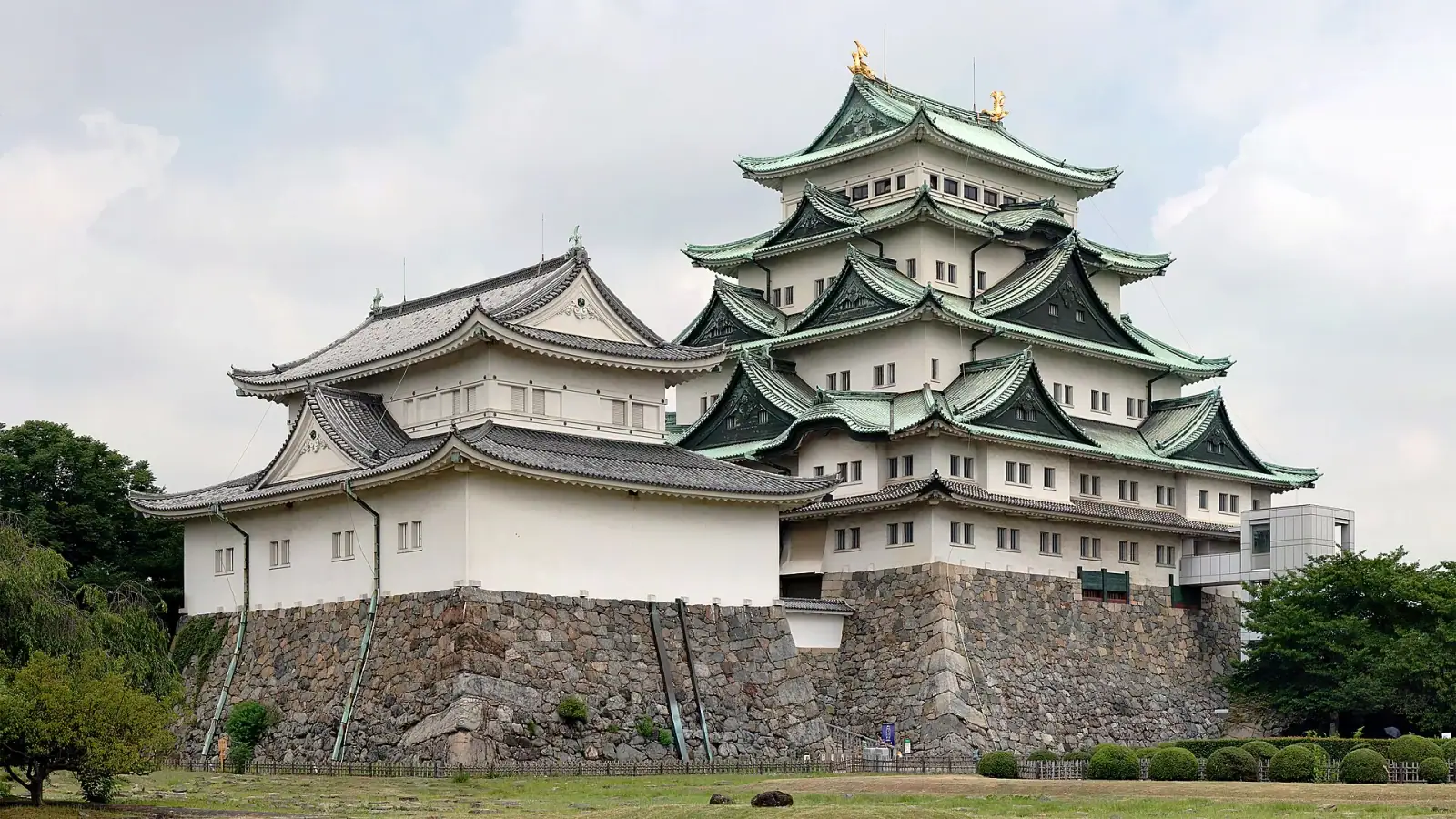 Nagoya Castle keep with golden shachihoko, Nagoya, Japan