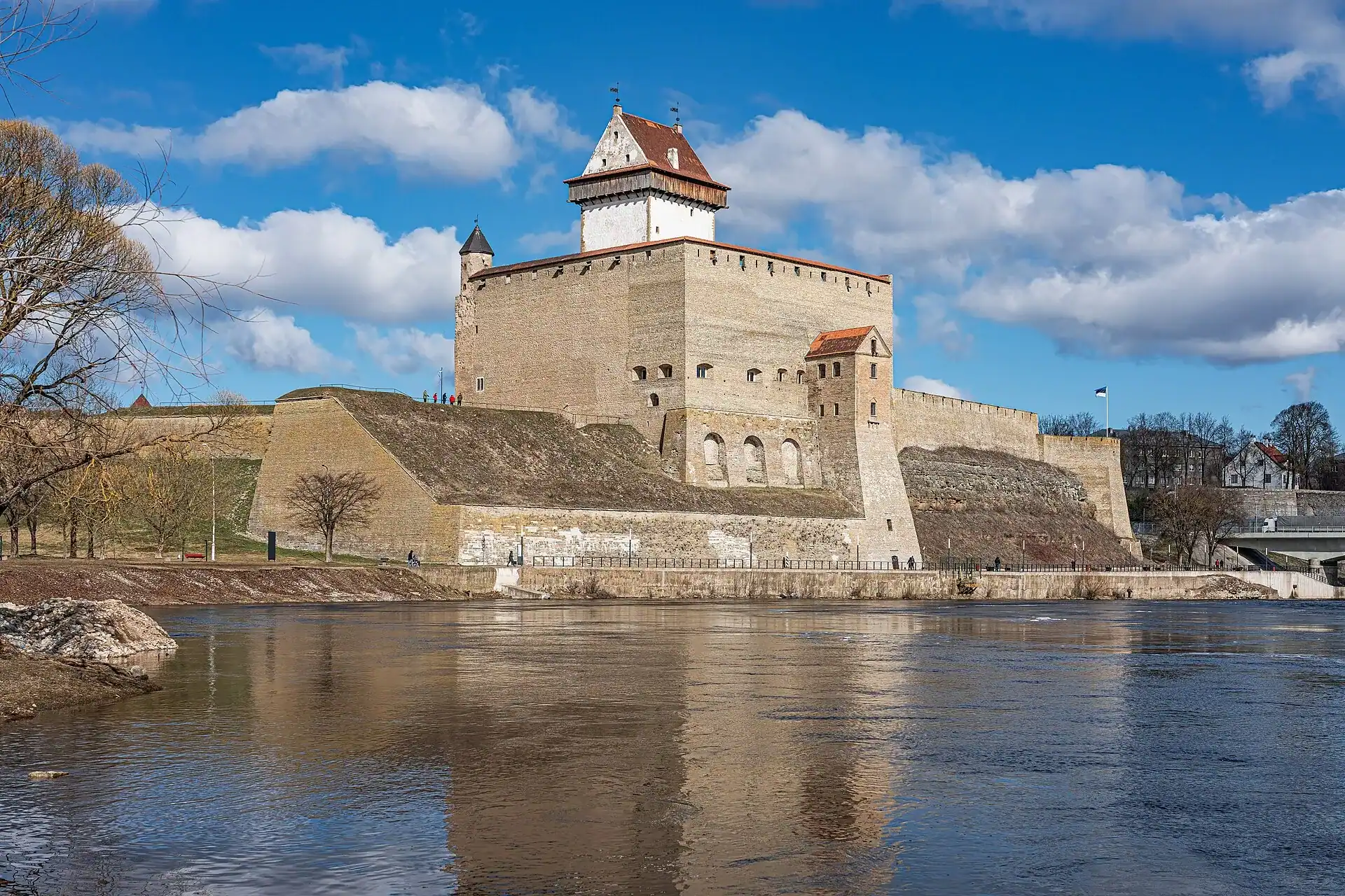 Hermann Castle at Narva, on the river that is the edge of the European Union