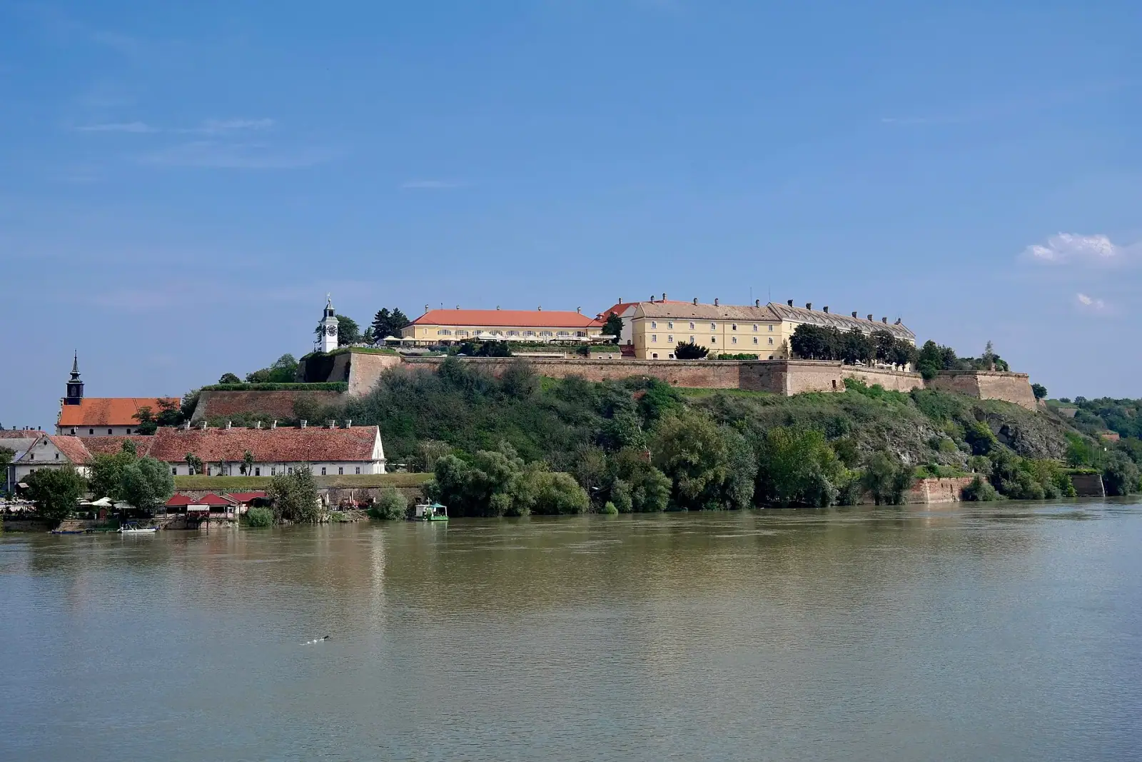 Petrovaradin Fortress and the Danube river, Novi Sad, Serbia