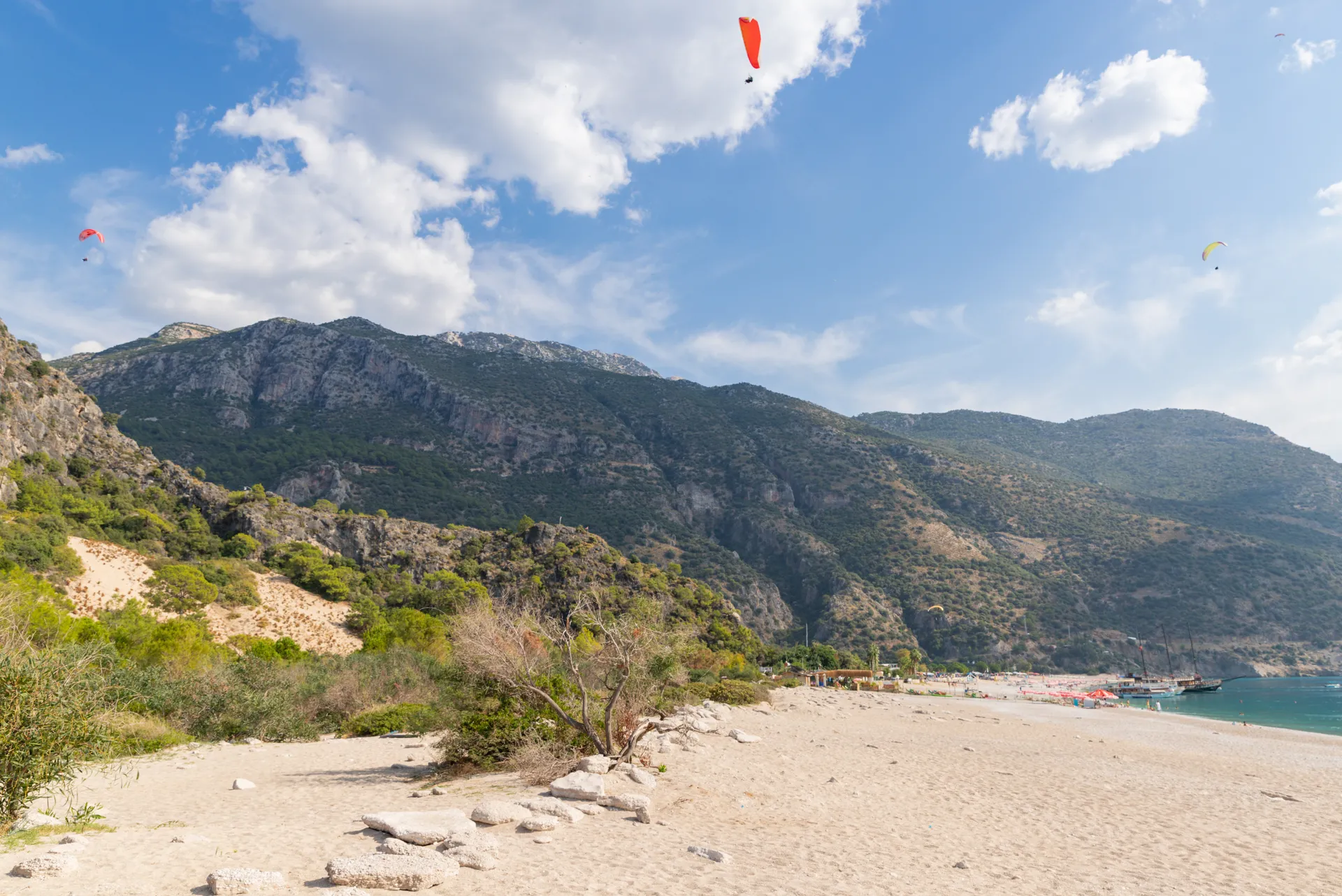 Paragliding over the Blue Lagoon at Oludeniz, Turkey