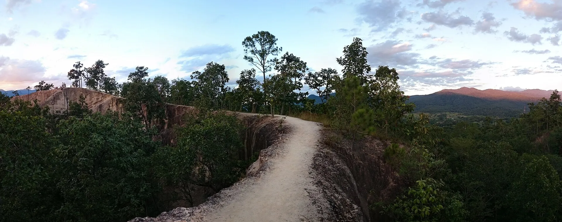 Pai Canyon ridge at dusk, northern Thailand