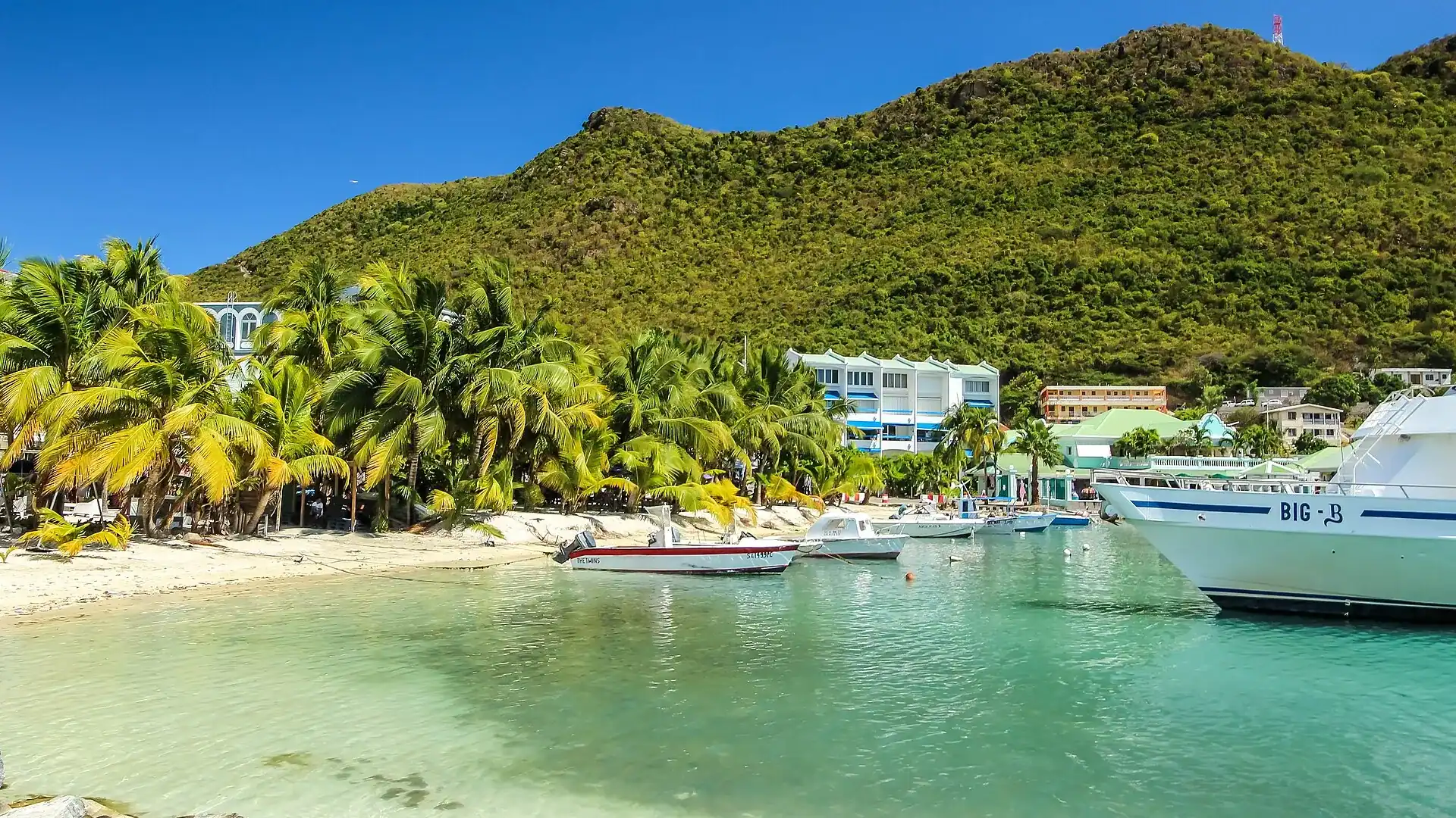 Great Bay at Philipsburg with the hills behind