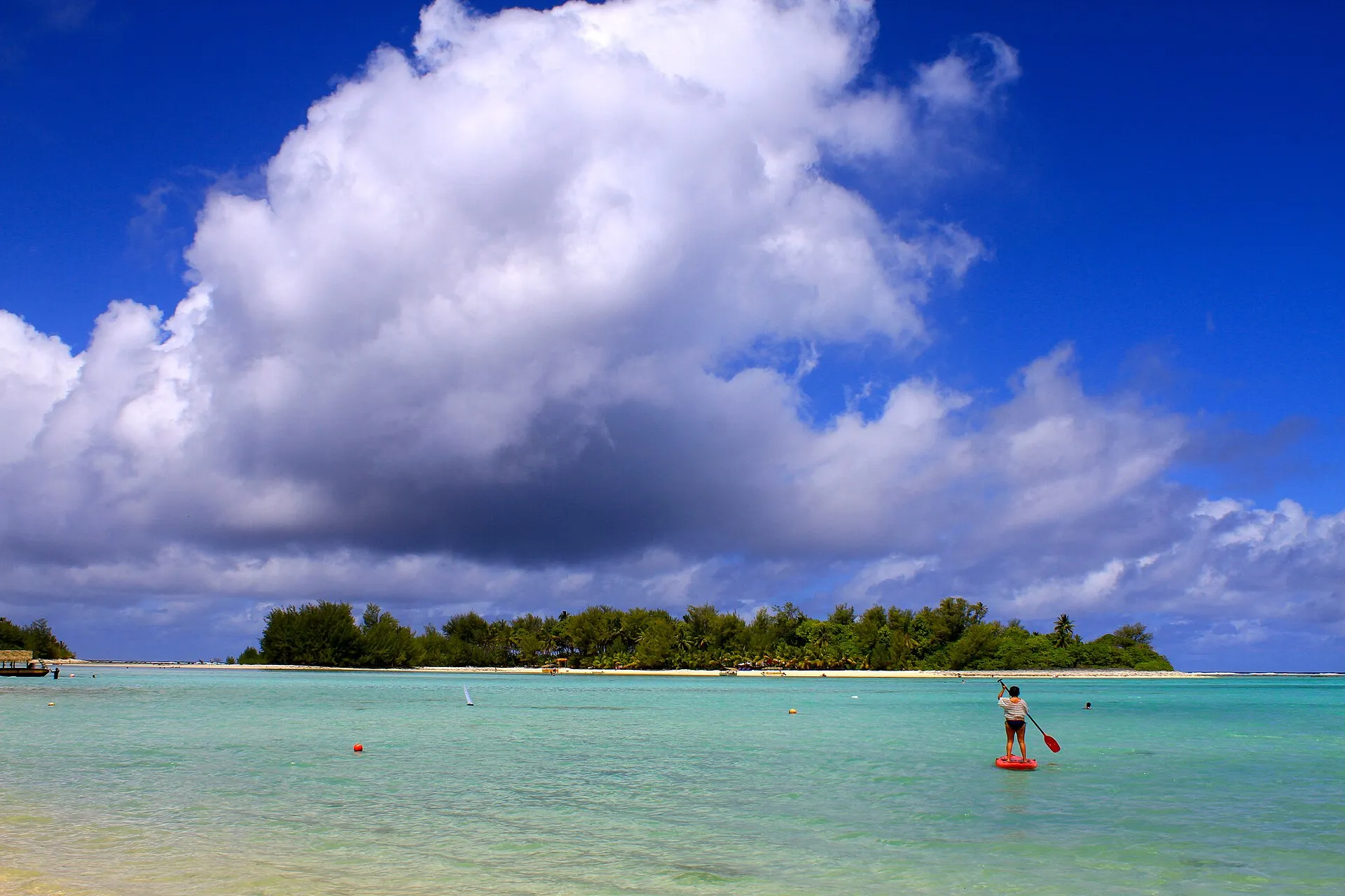 A lagoon in the Cook Islands