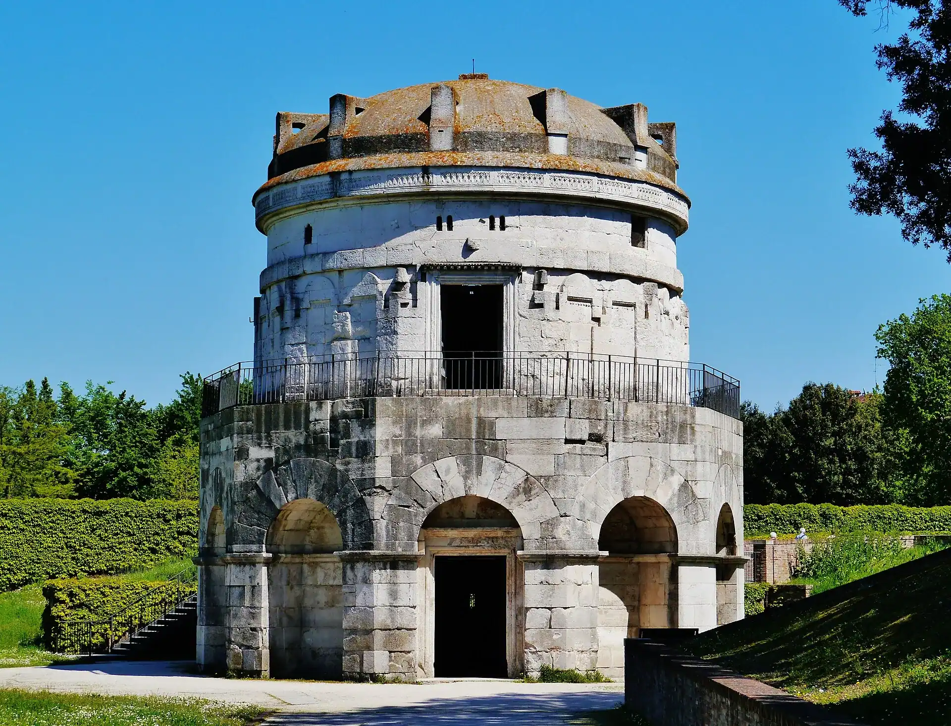 The stone Mausoleum of Theodoric at Ravenna