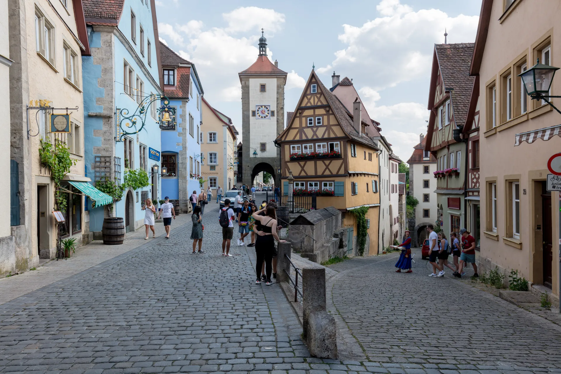 The Plonlein and Siebers Tower in Rothenburg ob der Tauber, Germany