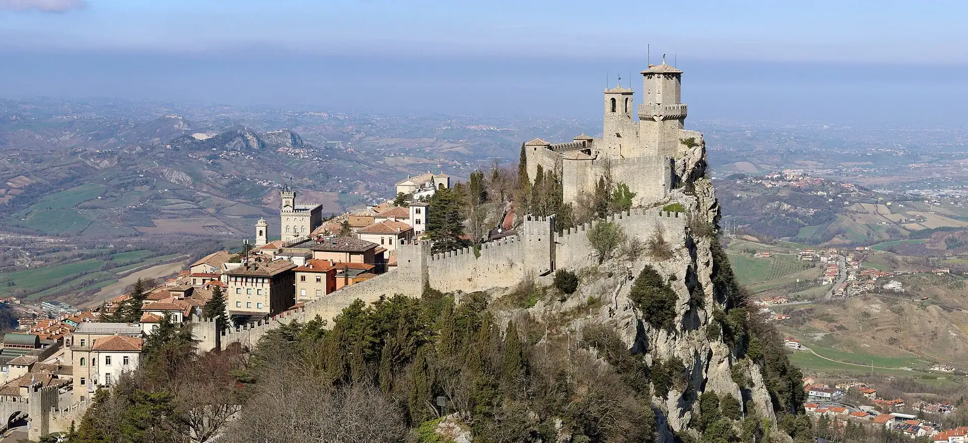 The Guaita tower on Monte Titano above San Marino