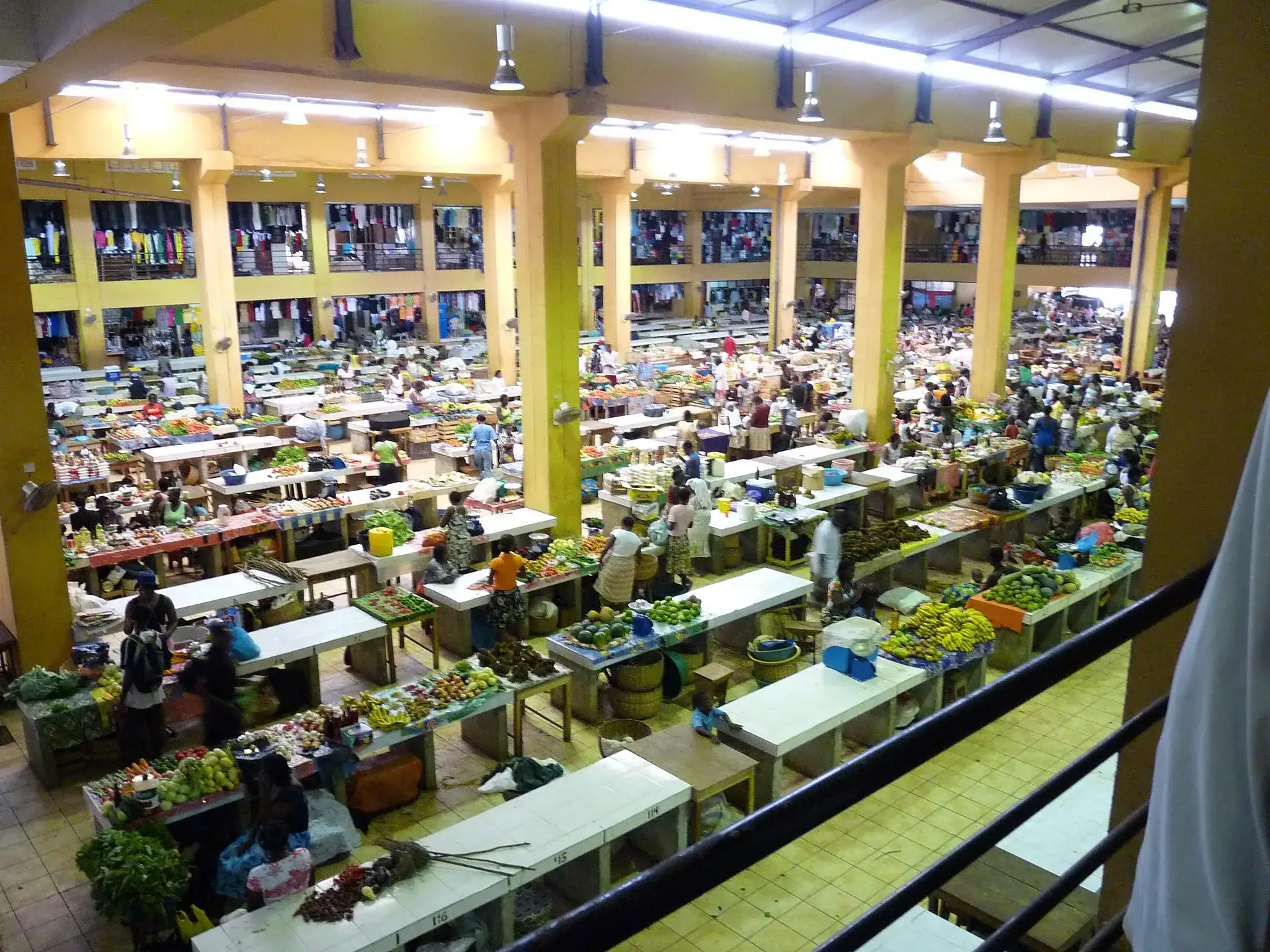 The market in the centre of Sao Tome