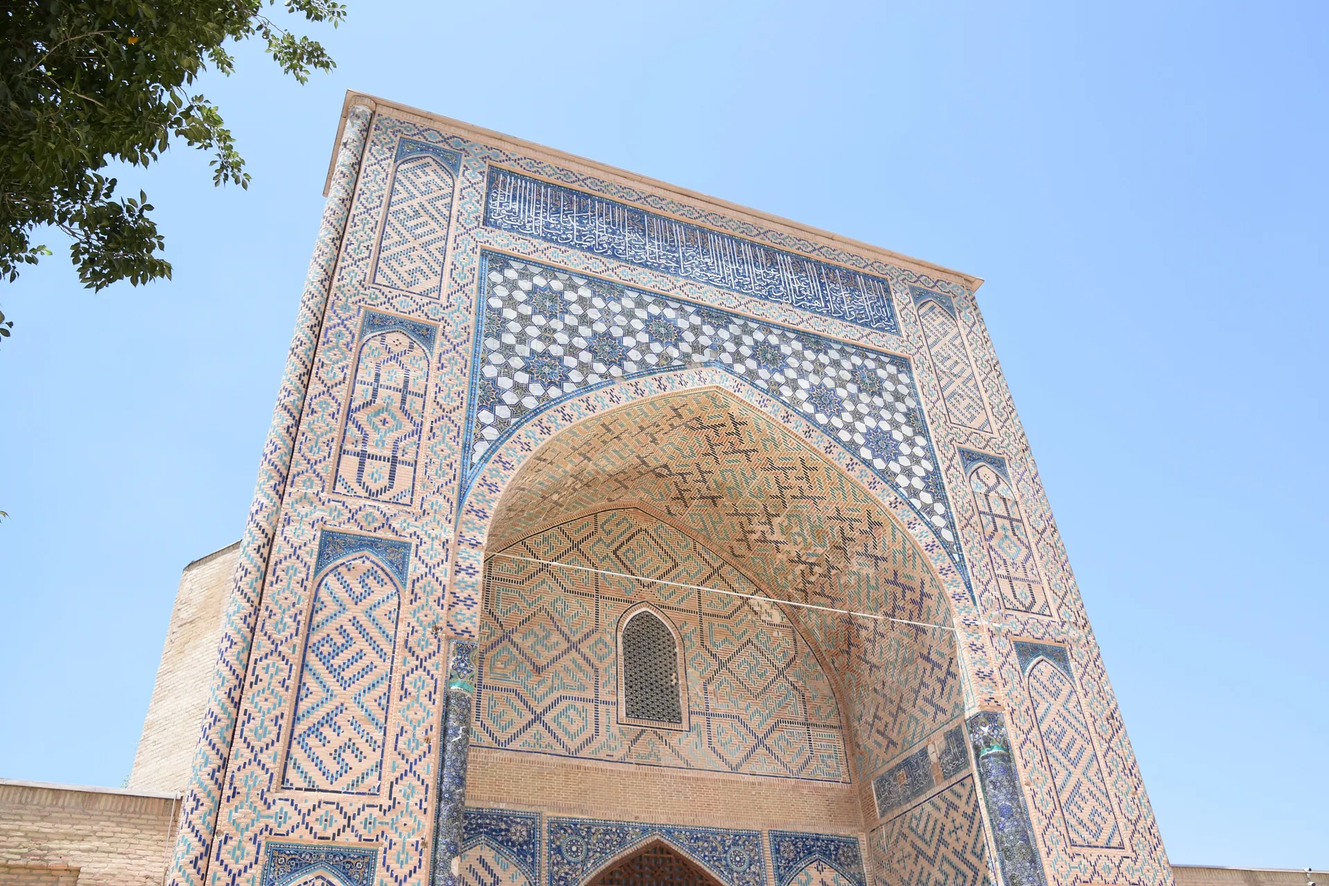 A tiled Timurid portal in Shakhrisabz, Uzbekistan