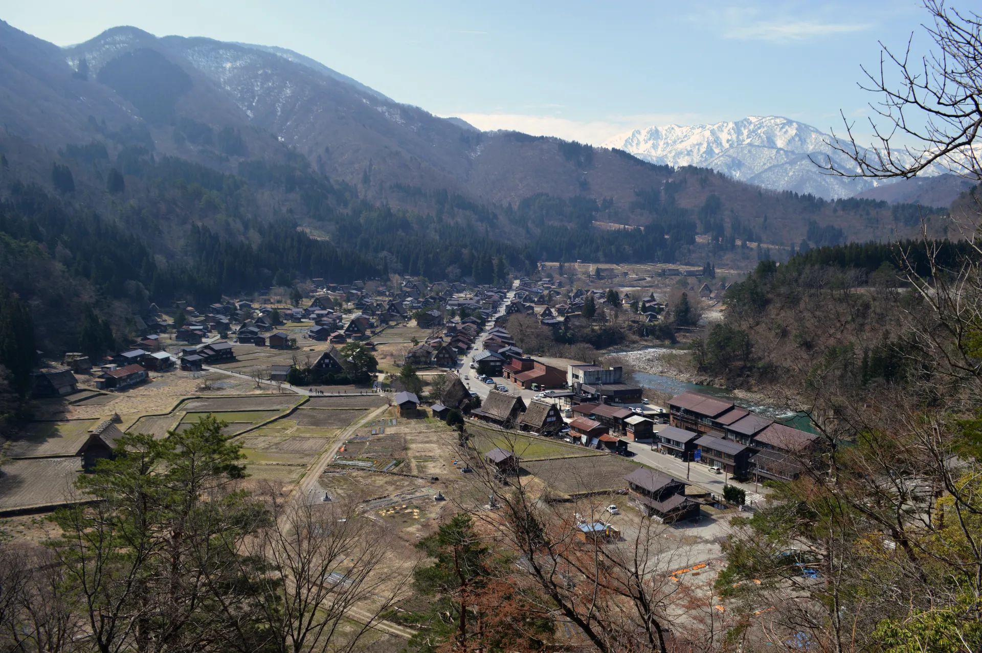 The gassho farmhouse village of Shirakawa-go, Japan