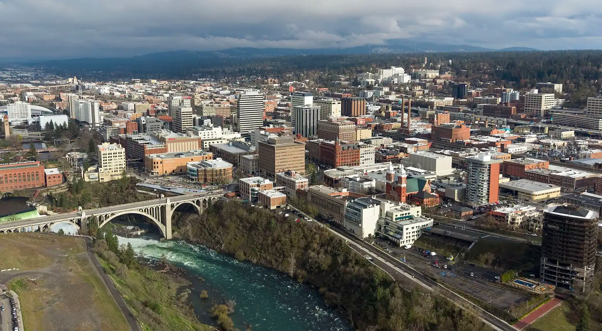 Spokane above its river gorge