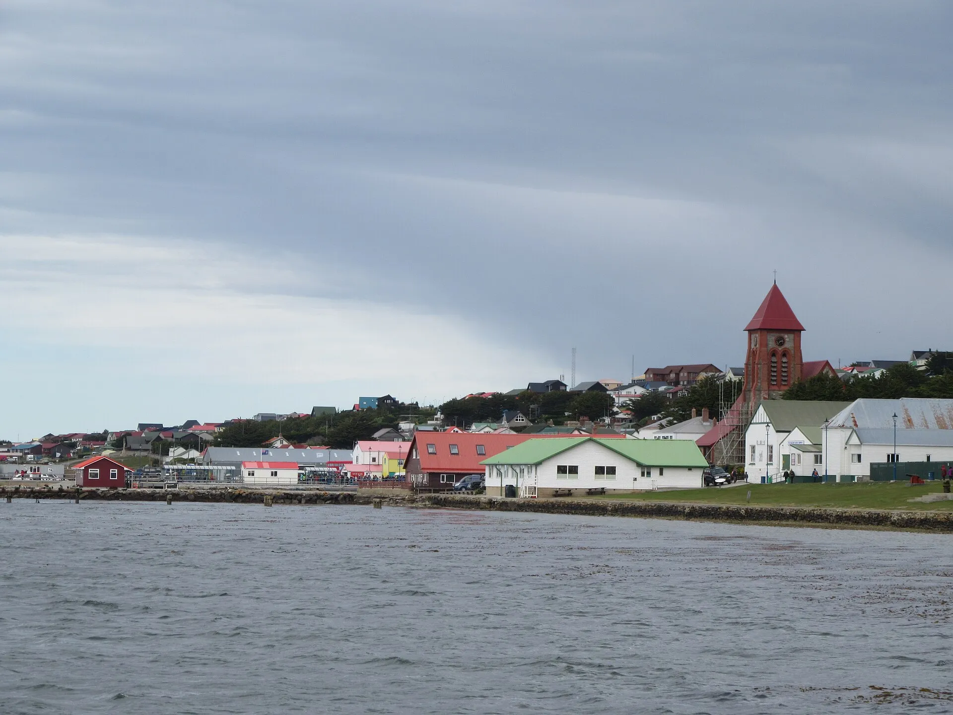Christ Church Cathedral on the waterfront at Stanley