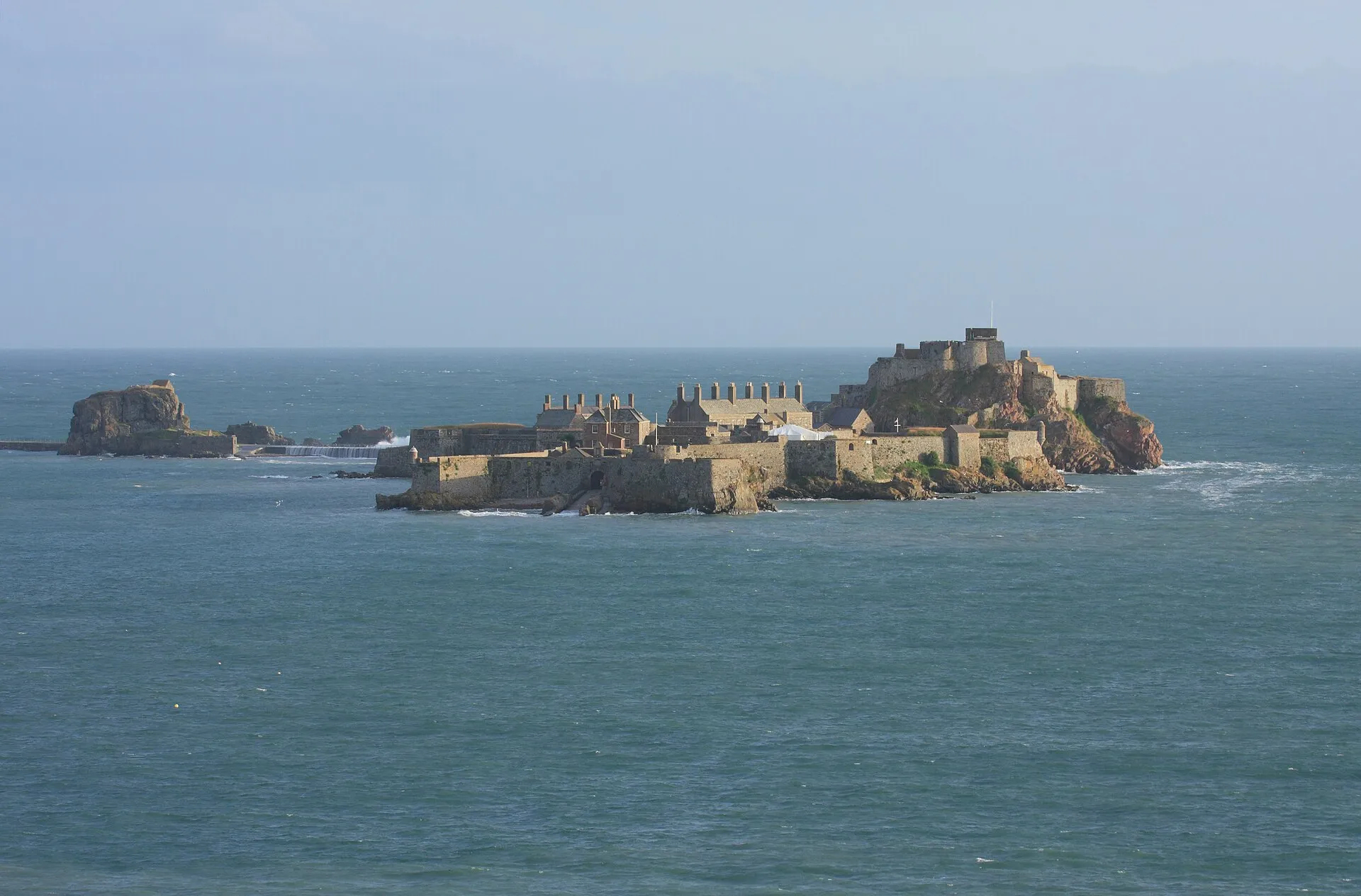 Elizabeth Castle on its tidal islet off Saint Helier