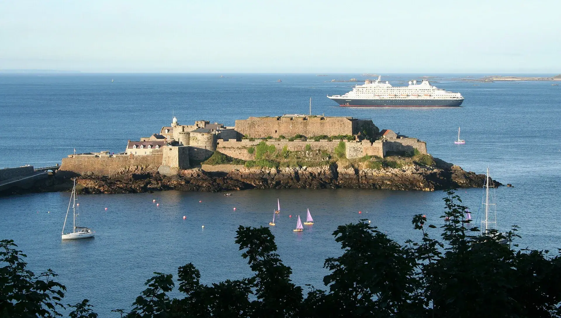 Castle Cornet guarding the harbour at Saint Peter Port
