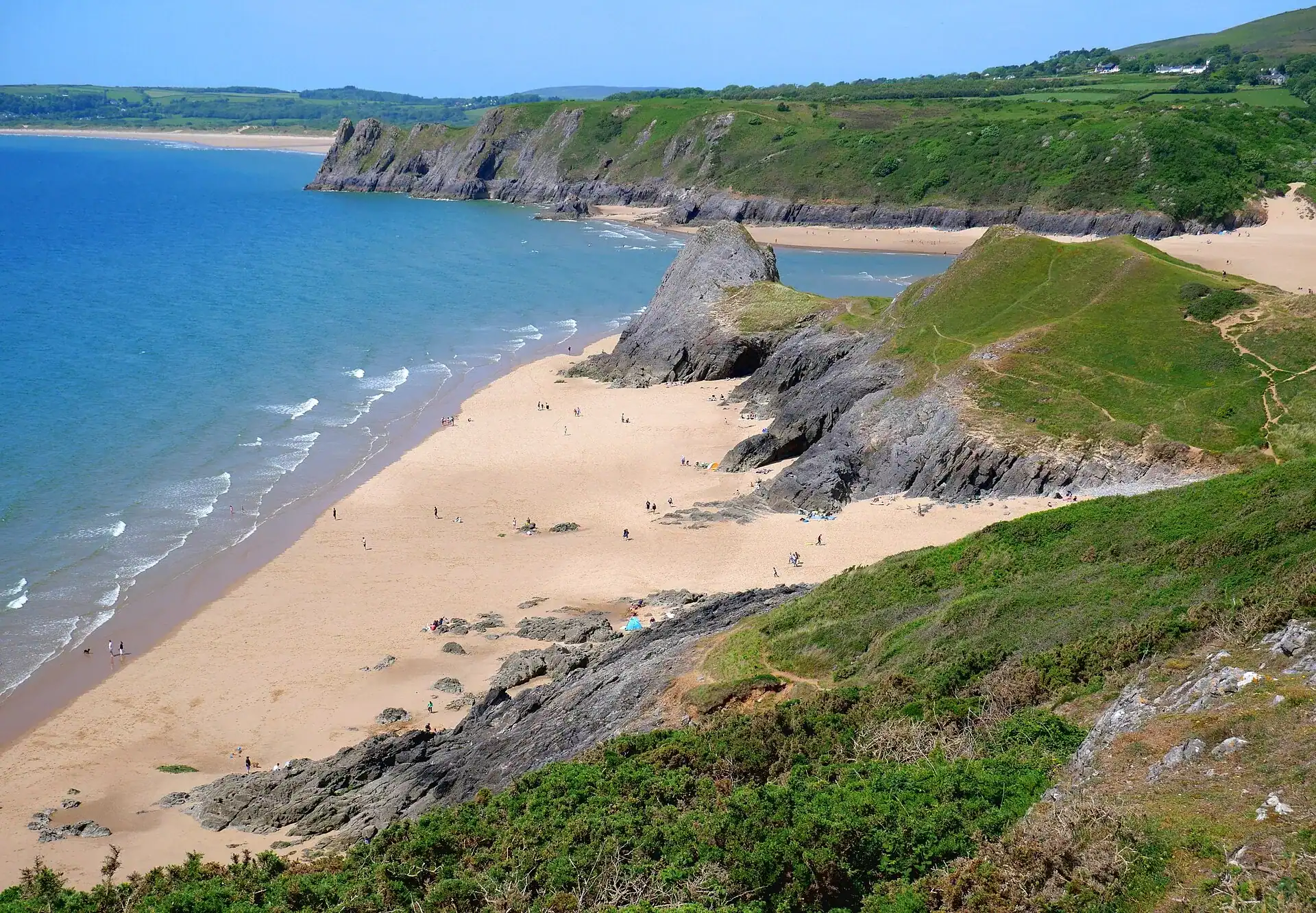 Three Cliffs Bay on the Gower peninsula, west of Swansea