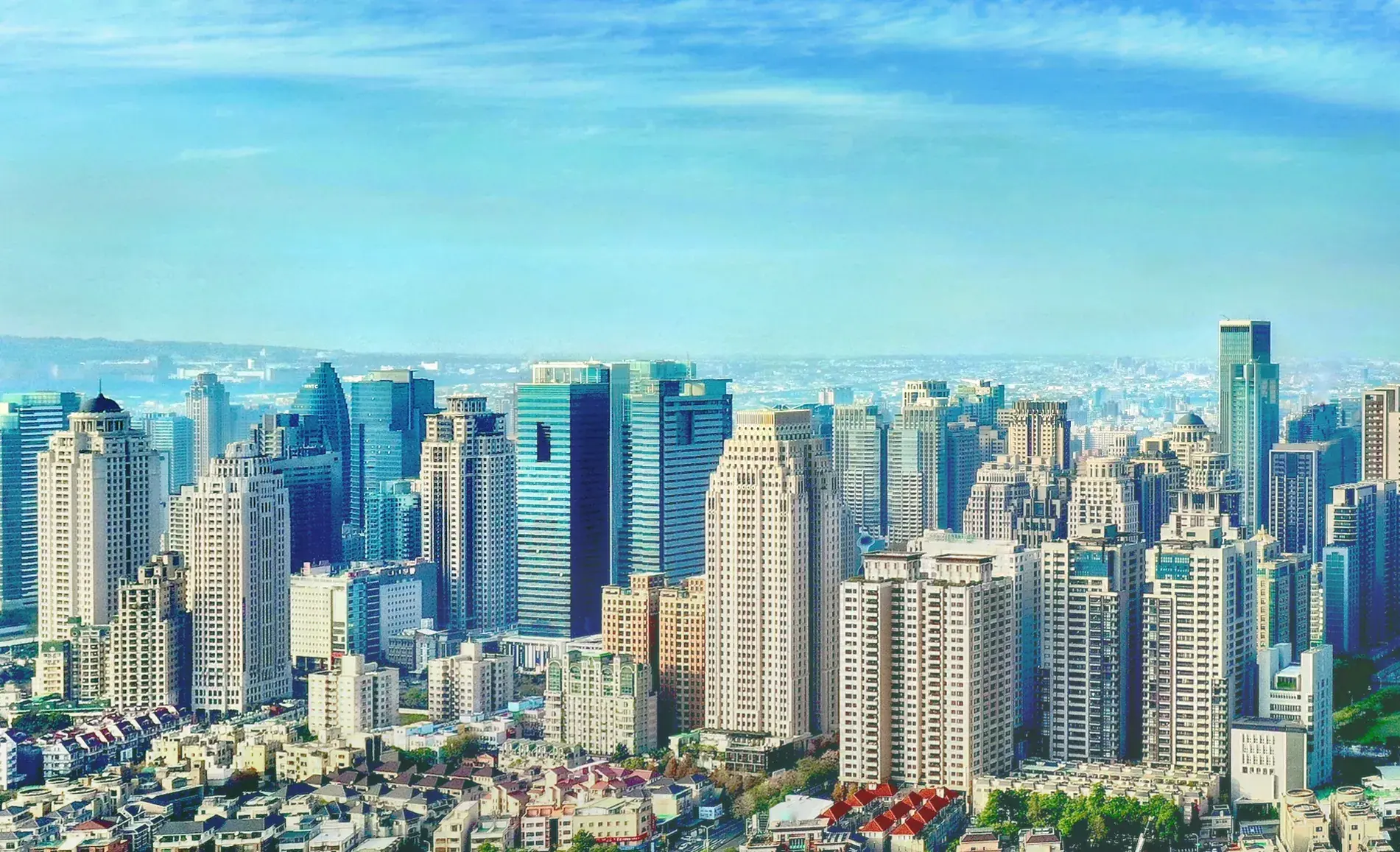 The high-rise skyline of Taichung