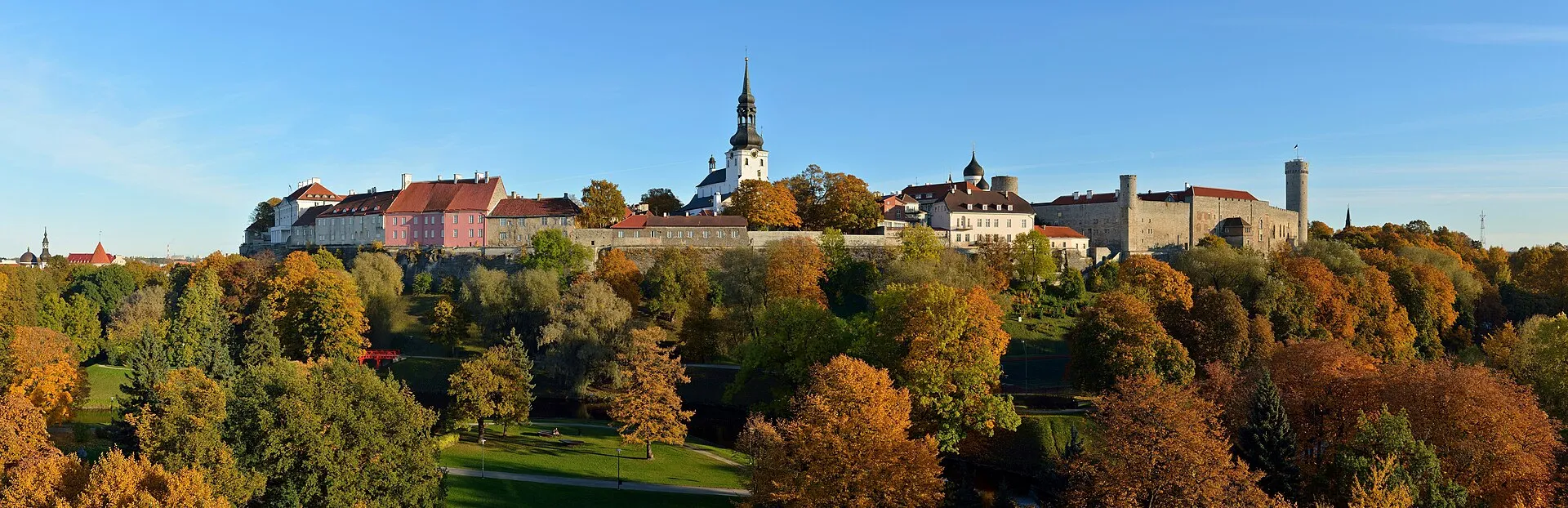 Tallinn Toompea Upper Old Town panorama in autumn