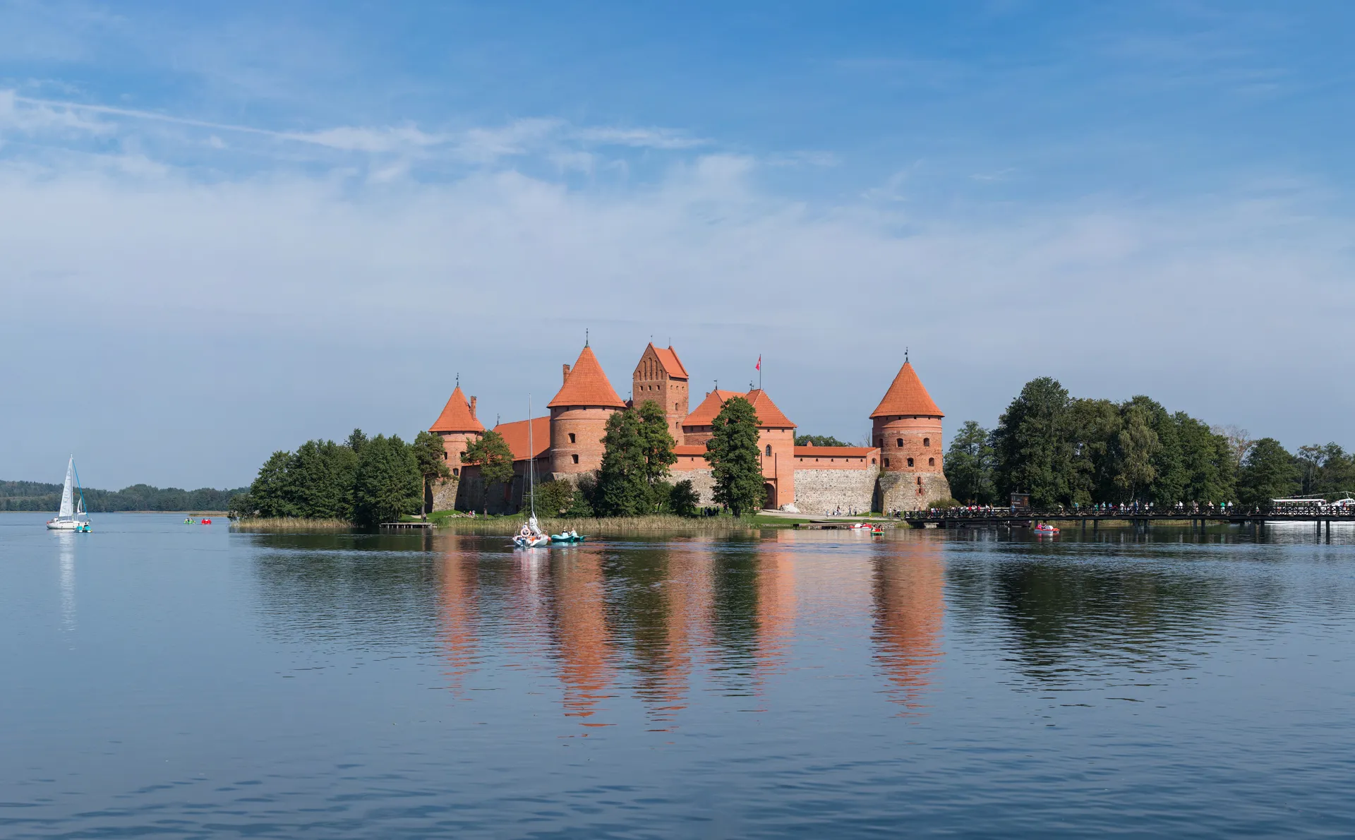 Trakai Island Castle on Lake Galve, Lithuania