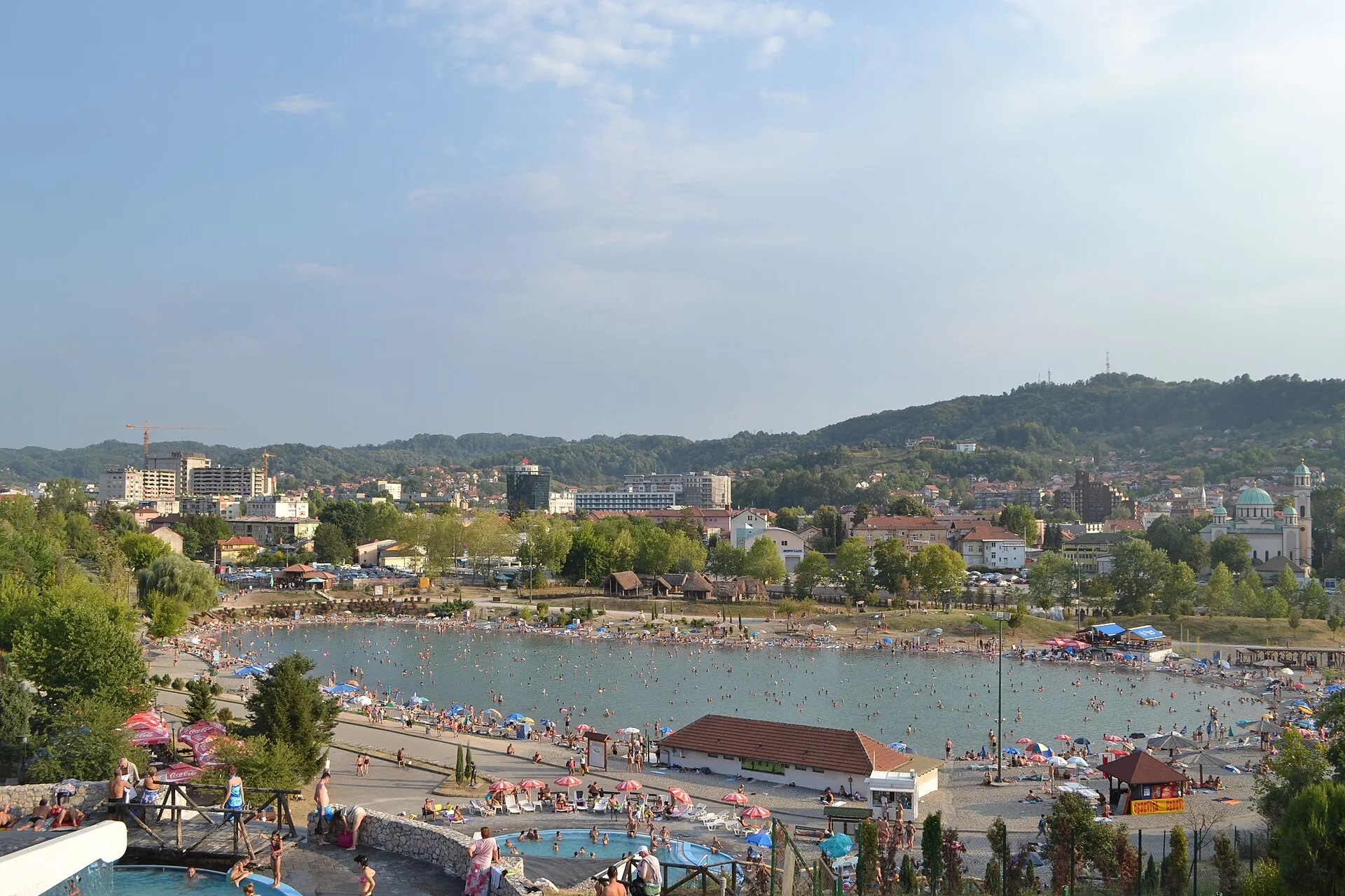 The Pannonian lakes in the middle of Tuzla, filled with the town’s own salt water
