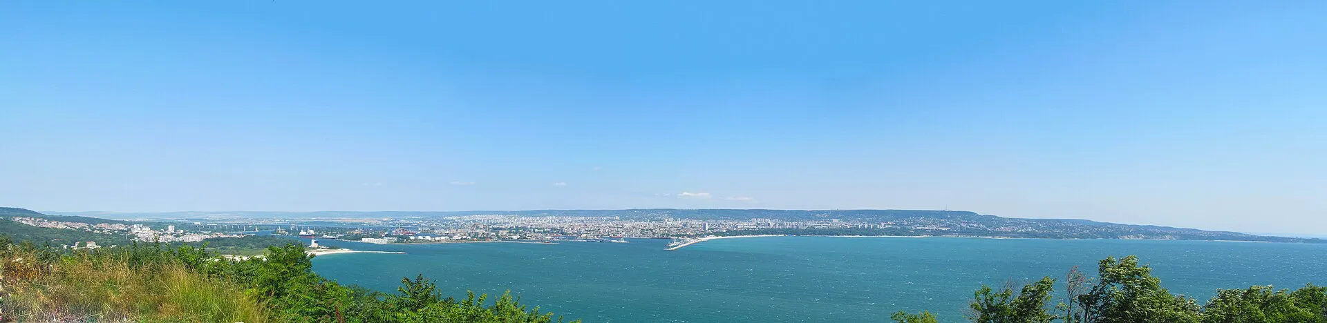 Panoramic view of Varna city and Varna Bay, Bulgaria
