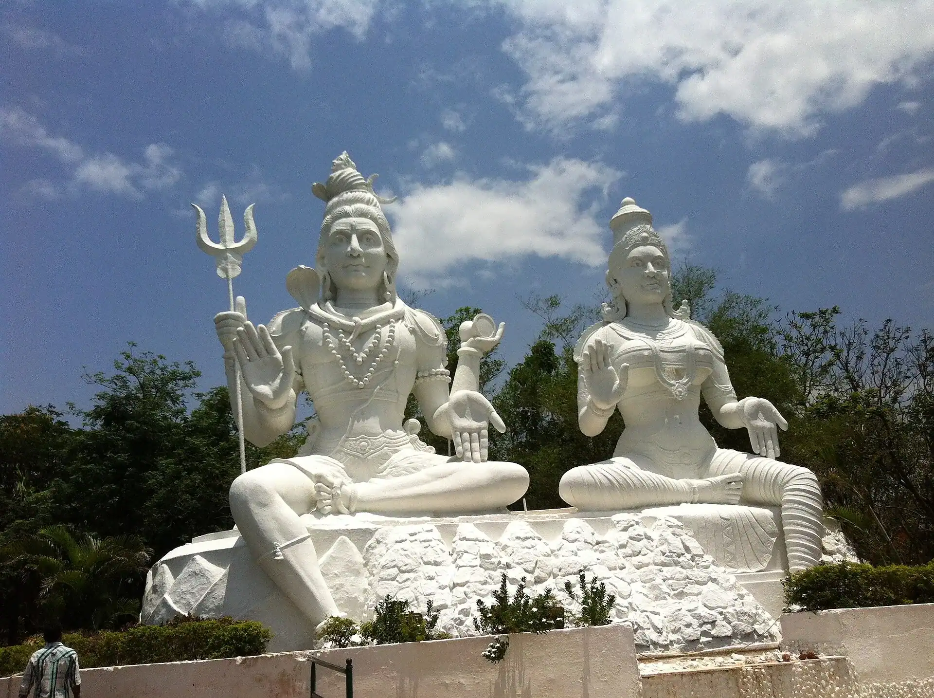 The Shiva and Parvati statues on Kailasagiri above Visakhapatnam