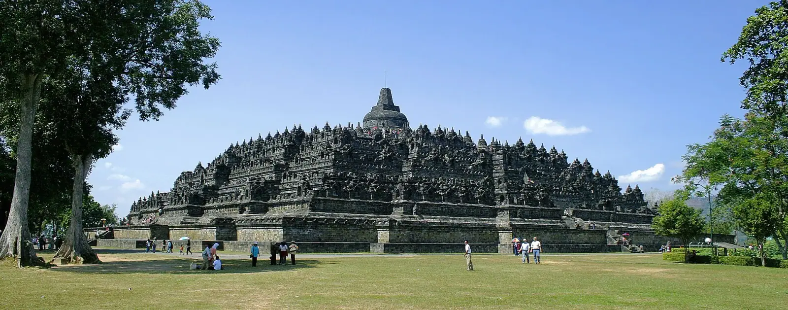 Borobudur Buddhist temple panorama, Yogyakarta, Indonesia