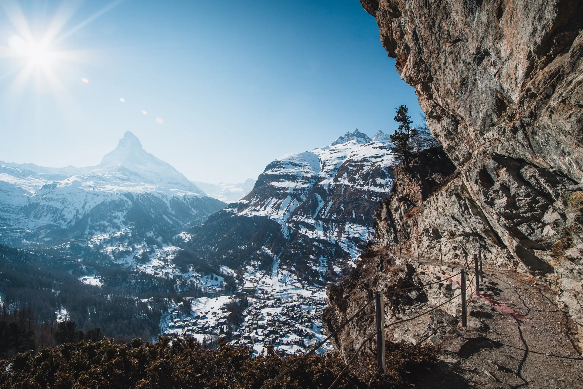 The Matterhorn above Zermatt, Switzerland