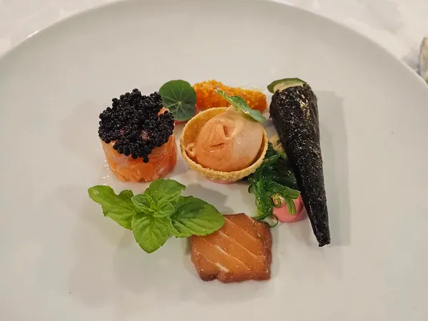 Signature trout dish at Armazem do Sal restaurant, Funchal