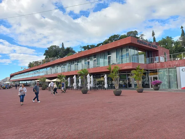 Pestana CR7 Hotel facade along Funchal marina
